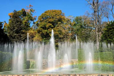Rainbow at the Open Air Theatre Fountains at Longwood #1