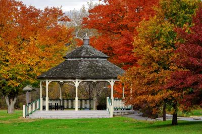 The Kerr Park Gazebo in Autumn 