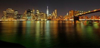 Manhattan at Night From Brooklyn Bridge Park