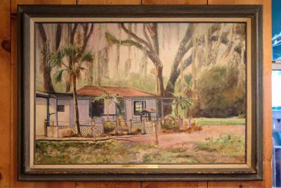 The Old Florida look in a painting at Stumpknockers.