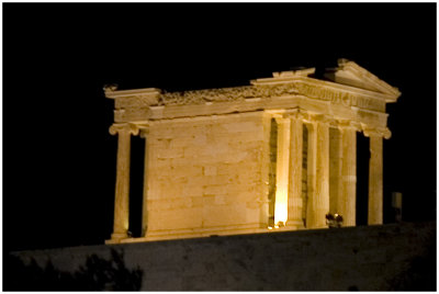 Parthenon view from dinner