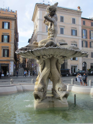 Piazza Barberini. Fontana del Tritone