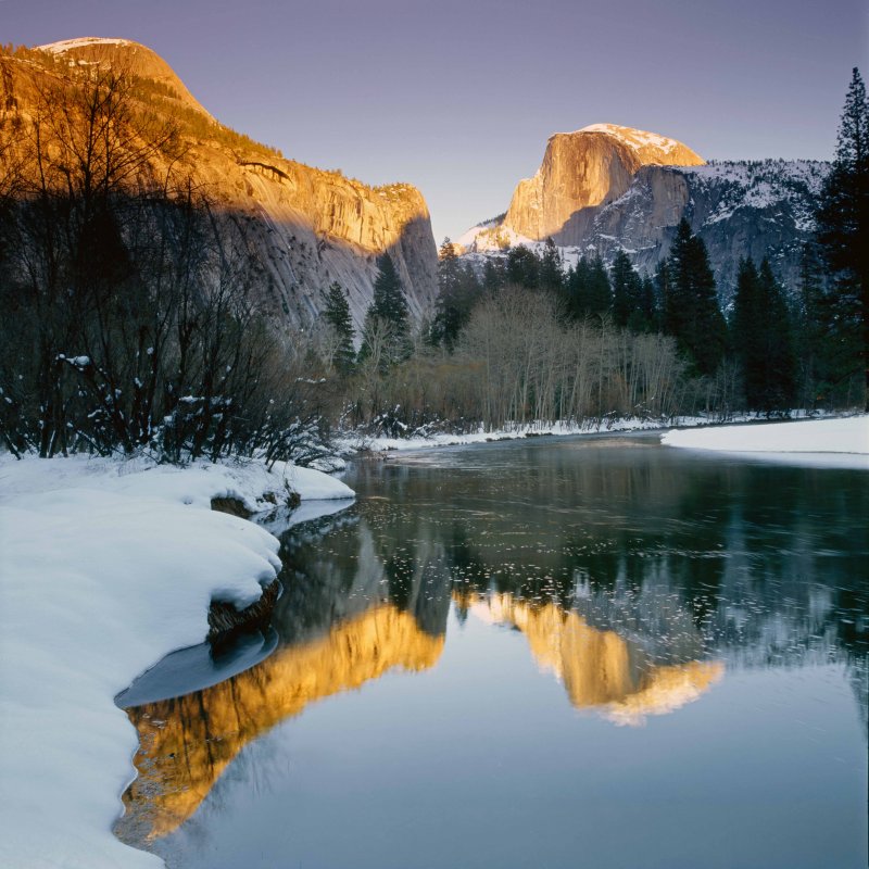 Half and North Dome Reflect