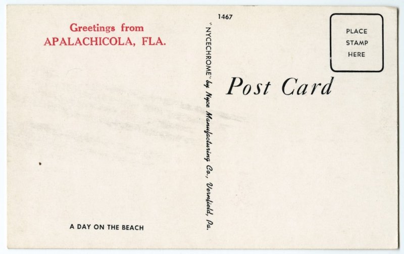 Greetings from Apalachicola, FLA. reverse