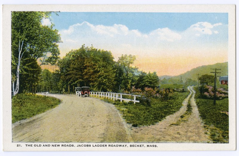 21. The Old and New Roads, Jacobs Ladder Roadway, Becket, Mass.