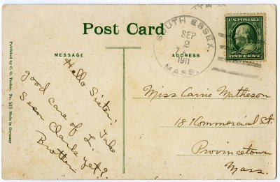 The Causeway, Essex, Mass. reverse