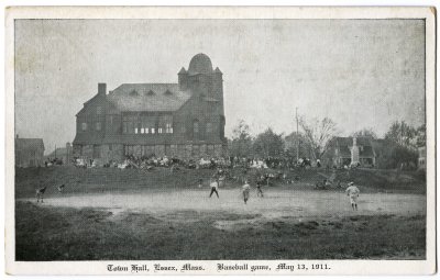 Town Hall, Essex, Mass. Baseball game, May 13, 1911.