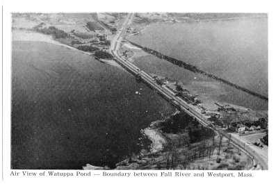 Air View of Watuppa Pond - green tint removed