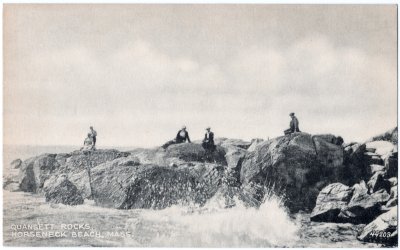 Quansett Rocks, Horseneck Beach, Mass. (Collotype card)