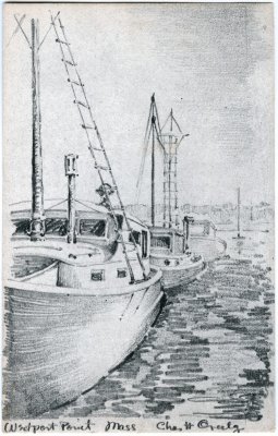 Westport Point Mass Chas H Overly (boats at Lees wharf)