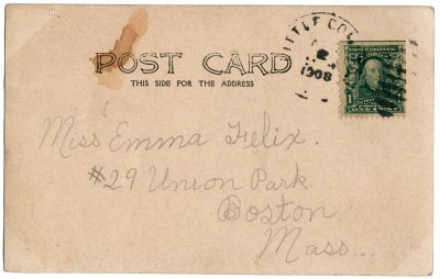Westport Harbor, Mass. East 903 copy B reverse