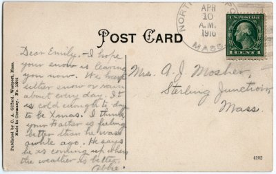Bird's Eye View of Westport, Mass. (1916) reverse