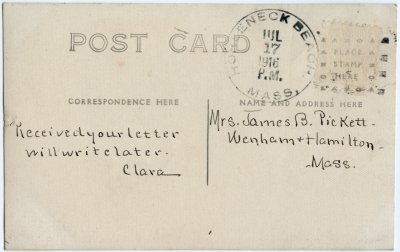 Horseneck Beach, South Westport, Mass. (Quansett Rocks) reverse