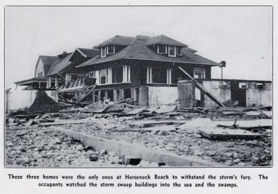 Horseneck Point houses, Hurricane Pictures of Greater Fall River (1938) p. 26