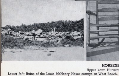 Ruins of the Louis McHenry Howe cottage at West Beach (1938 Hurricane Pictures)