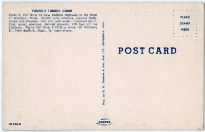 Young's Tourist Court (evening) reverse