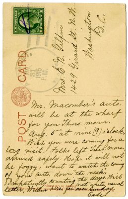 The Beach at Acoaxet, Mass. reverse