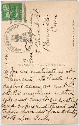View of the East River from Post Office, Westport Point, Mass. version 2a (ED West) reverse