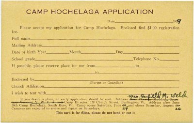 Hochelaga 1939 Application