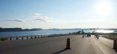 Road construction was a fact of life along this section