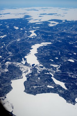 downtown Nipigon from the air