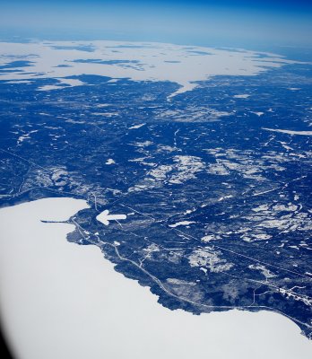 Kama Hills near Nipigon from the air