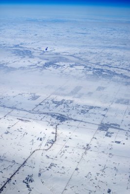 Crooked Lake in the Qu'Appelle River Valley from the air, March 2014