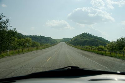 Climbing out of the Qu'Appelle River Valley