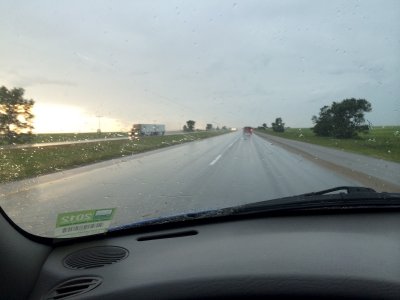 Huge thunderstorm over Regina