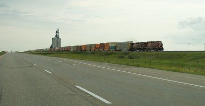 Prairie railroad train