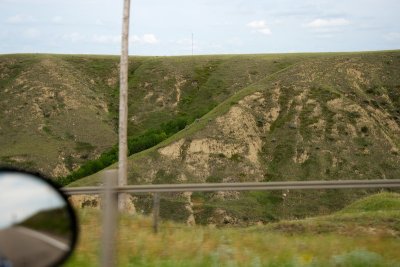 Descending to Lake Diefenbaker