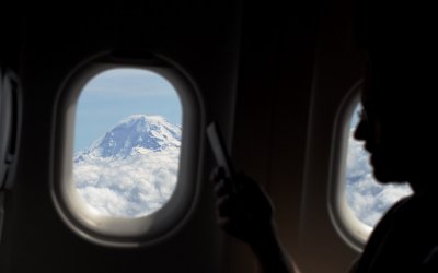 Mt. Rainier from the plane