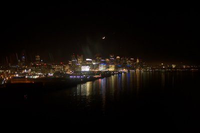Landing in Boston at night