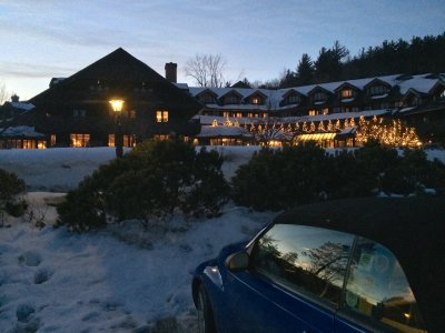 Trapp Family Lodge at dusk, Feb 2014