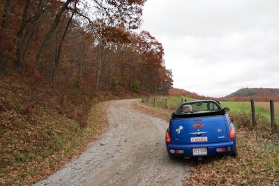 Climbing out of the valley towards Burkes Garden, VA