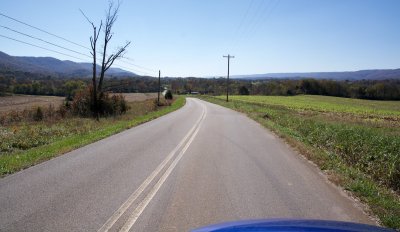 Straight down the valley