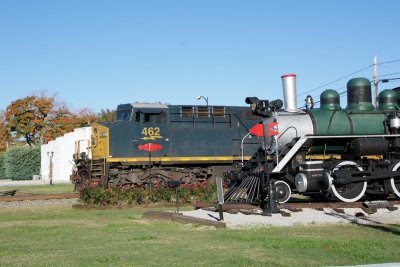 Locomotives old and new in Cowan, TN