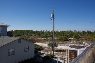 Looking north from the house, you can see across the island