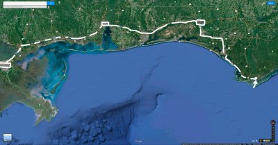 New Orleans to Apalachicola route