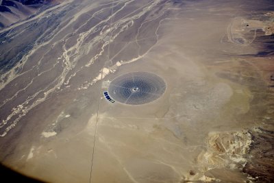 Crescent Dunes molten salt solar energy project near Tonopah