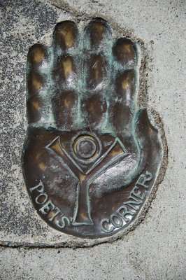 Poet's Corner sidewalk emblem