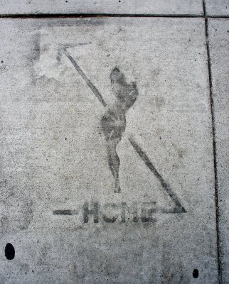 sidewalk stencil: Home