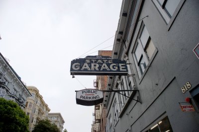 State Garage sign
