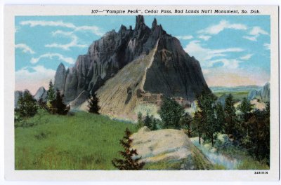 107-Vampire Peak, Cedar Pass, Bad Lands Nat'l Monument, So. Dak.
