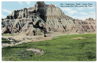 188-Inspiration Peak, Cedar Pass, Bad Lands Nat'l Monument, So. Dak.