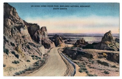 211-- Going Down Cedar Pass, Badlands National Monument