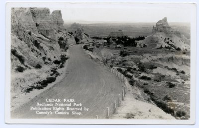 Cedar Pass, Badlands National Park, Publication Rights Reserved by Canedy's Camera Shop