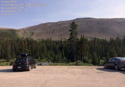 Base elevation for Parker Ridge trail: 6734 feet
