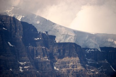 edge of Columbia Icefield atop Snow Dome