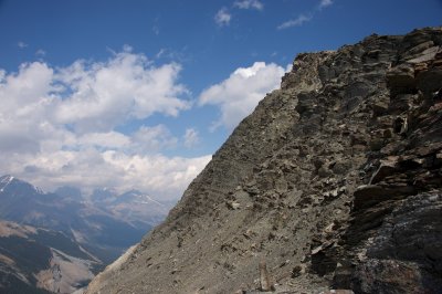 Looking northwest from the cliff's edge